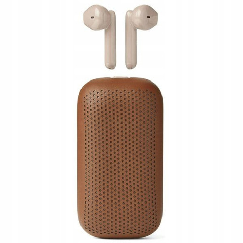 Lexon Speakerbuds Słuchawkibezprzewodowe z głośnikiem bluetooth brązow