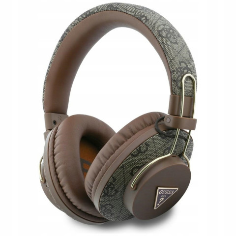 Słuchawki nauszne Guess Triangle Logo Bluetooth ENC brązowy