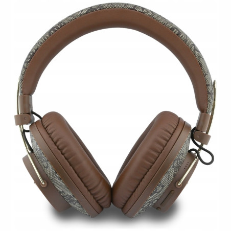 Słuchawki nauszne Guess Triangle Logo Bluetooth ENC brązowy