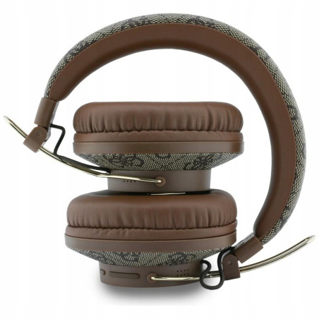 Słuchawki nauszne Guess Triangle Logo Bluetooth ENC brązowy