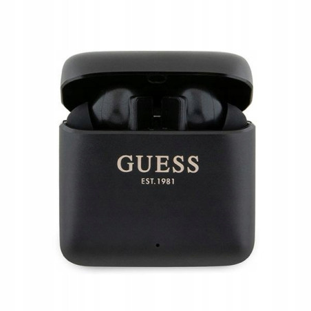 Guess słuchawki Bluetooth GUTWSSU20ALEGKTWS + stacja dokująca czarny/b