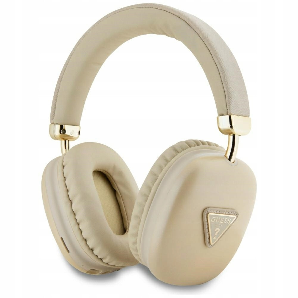 Słuchawki nauszne Guess Bluetooth 5.3 Metallic Triangle Logo złoty