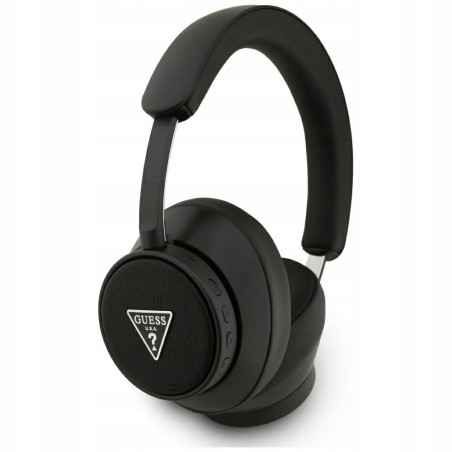 Słuchawki nauszne Guess Bluetooth ENC Saffiano Triangle Logo czarny
