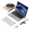 USAMS Adapter HUB 10w1 3xUSB 3.0/TF/SD/USB-C/HDMI/RJ45/VGA PD100W szar