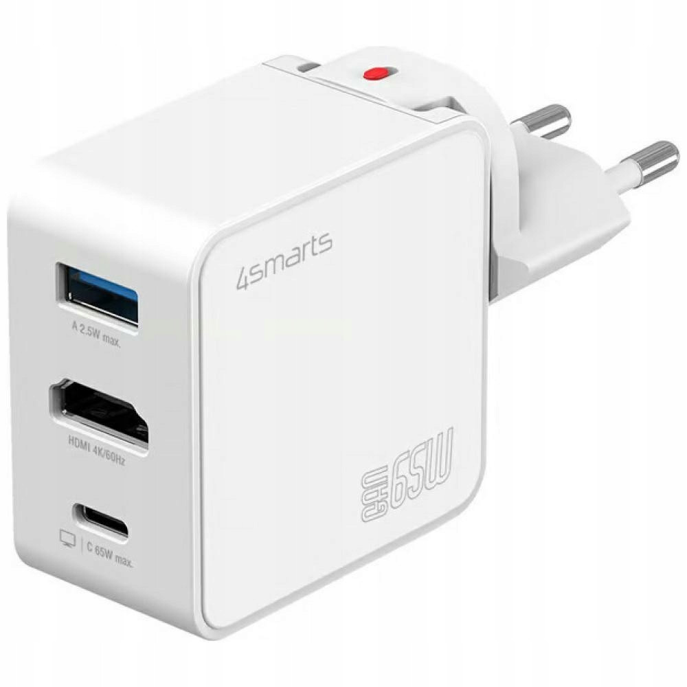 Ładowarka podróżna 4smarts Flex adapter Hub 65W GaN USB-C/USB-A/HDMI b