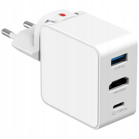 Ładowarka podróżna 4smarts Flex adapter Hub 65W GaN USB-C/USB-A/HDMI b