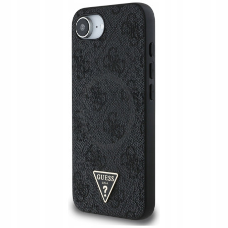 Guess MagSafe Ring Triangle Logo — etui do iPhone 16e, czarne