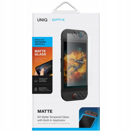 Szkło hartowane UNIQ Optix Matte do Nintendo Switch 2 matowe