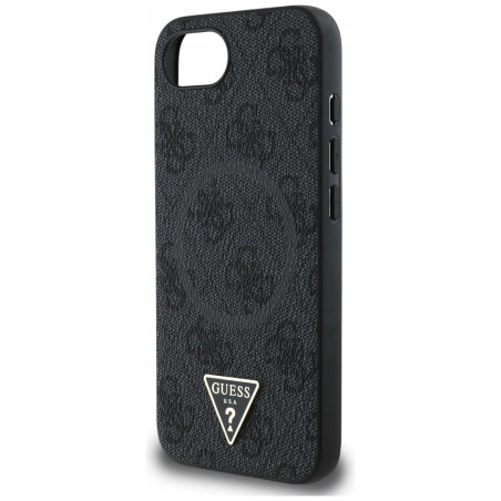 Guess MagSafe Ring Triangle Logo — etui do iPhone 16e, czarne