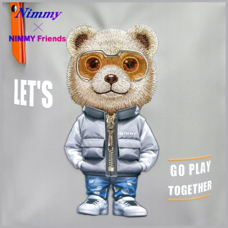 Plecak Nimmy Cool&Cute 2.0 Bear do laptopa szary