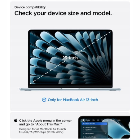 Etui Spigen Urban Fit do Macbook Air 13" M2-M5 2023-2026 szary