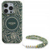 Guess MagSafe IML Flowers perłowy — etui do iPhone 16 Pro Max, zielone
