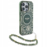 Guess MagSafe IML Flowers perłowy — etui do iPhone 16 Pro Max, zielone