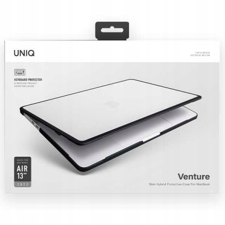 UNIQ etui Venture MacBook Air 13" (2018-2022) M2/M3 czarny/midnight bl