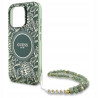 Guess MagSafe IML Flowers perłowy — etui do iPhone 16 Pro Max, zielone