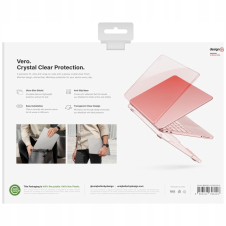 Etui UNIQ Vero do MacBook Neo różowy