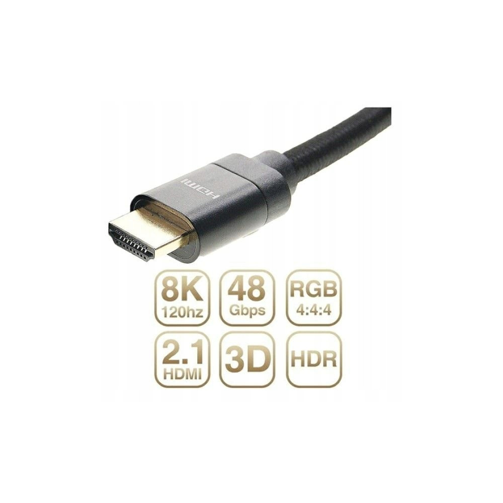 Kabel HDMI - HDMI 2.1 48Gbps 3m 8Kczarny/black