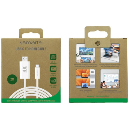 Kabel 4smarts USB-C do HDMI 2m biały