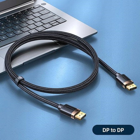 USAMS Kabel Display Port 2m 4K U74HD czarny/black SJ531HD01 (US-SJ531)