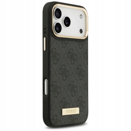 Guess 4G Logo Plate — etui do iPhone 17 Pro Max, czarne