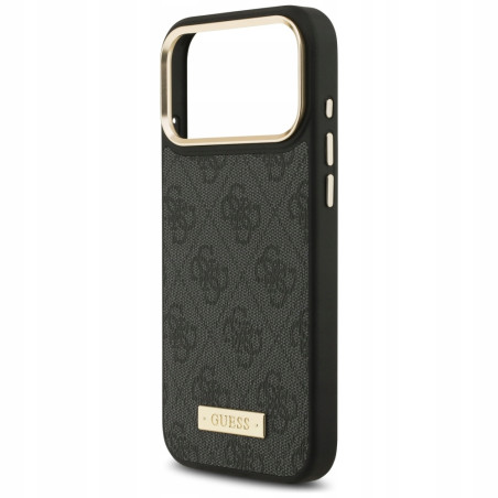 Guess 4G Logo Plate — etui do iPhone 17 Pro Max, czarne