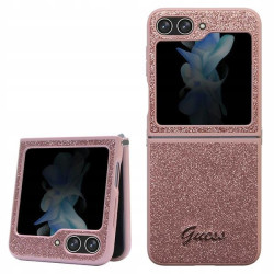 Guess Flip5 Glitter Script hardcase — etui do Samsung plecki, różowe