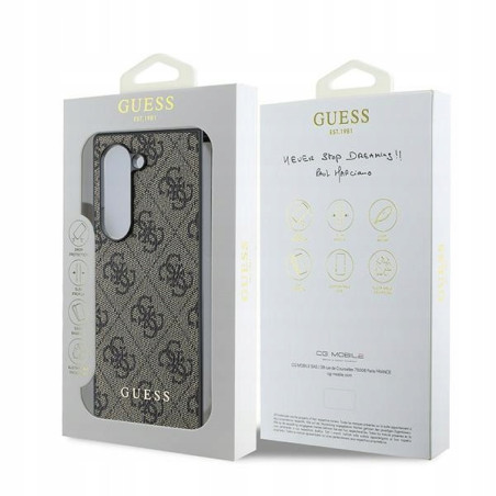 Guess Fold6 4G sztuczne — etui do Samsung tworzywo, brązowe