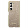Guess Fold5 brokatowe Glitter Script — etui do Samsung złoty, złoty