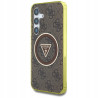 Guess MagSafe glitter guzikami — etui do Galaxy S25, brązowy