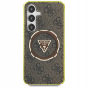 Guess MagSafe glitter guzikami — etui do Galaxy S25, brązowy
