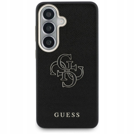 Guess + 4G Metal Logo — etui do Galaxy S26, czarne