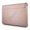 Guess Pokrowiec do MacBook 13 Guess Saffiano Script różowy etui skórza