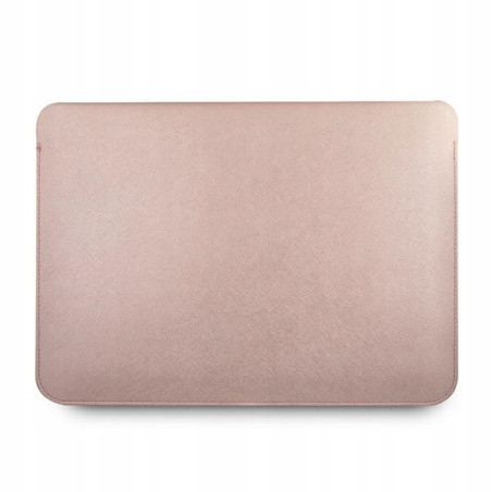 Guess Pokrowiec do MacBook 13 Guess Saffiano Script różowy etui skórza