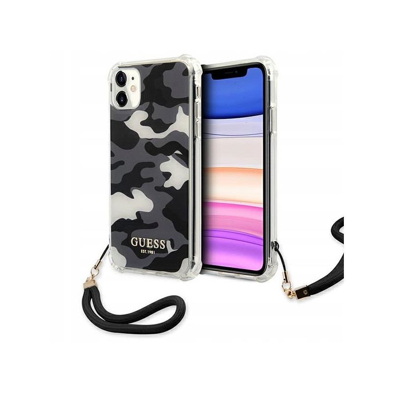 Guess moro Camo Collection hardcase — etui do iPhone 11, czarne