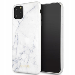 Guess Marble — etui do iPhone 11 Pro Max, białe