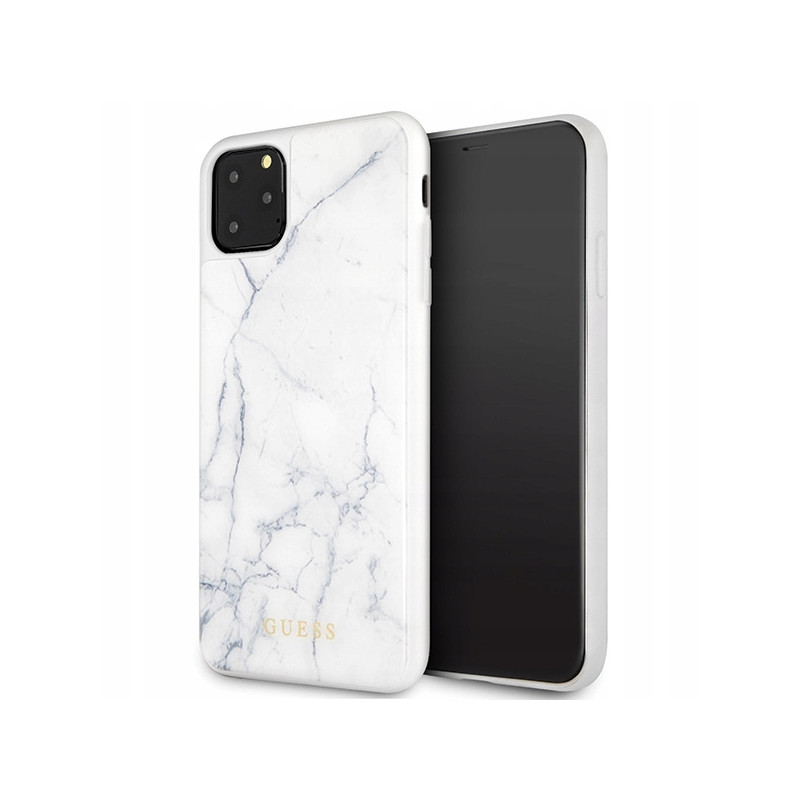 Guess Marble — etui do iPhone 11 Pro Max, białe