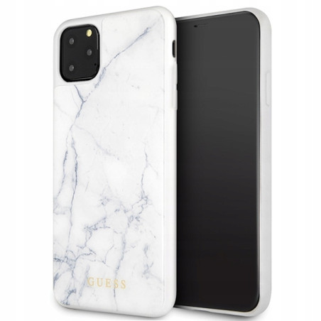 Guess Marble — etui do iPhone 11 Pro Max, białe