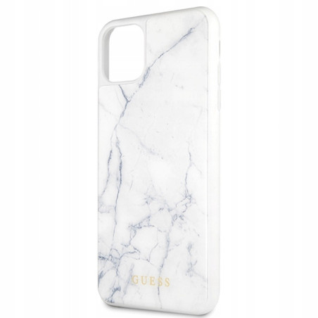 Guess Marble — etui do iPhone 11 Pro Max, białe