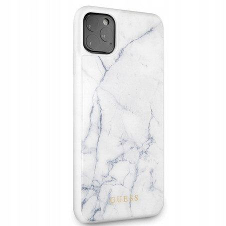 Guess Marble — etui do iPhone 11 Pro Max, białe