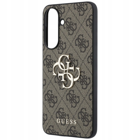 Guess 5G Metal Logo — etui do Galaxy A57, brązowe