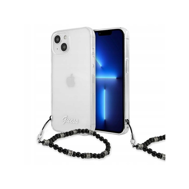 Guess przezroczyste perła tworzywo sztuczne — etui do iPhone 13