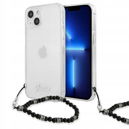 Guess przezroczyste perła tworzywo sztuczne — etui do iPhone 13