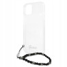 Guess przezroczyste perła tworzywo sztuczne — etui do iPhone 13