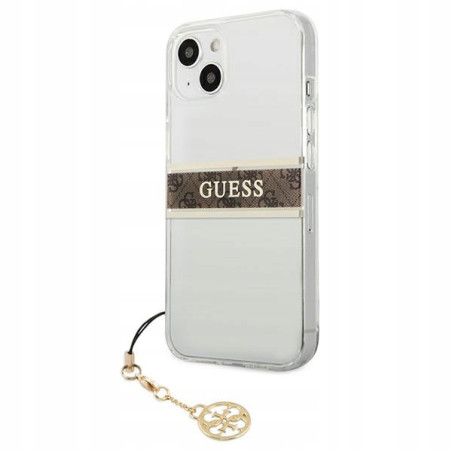 Guess przezroczyste 4G bezbarwny tworzywo — etui do iPhone 13 mini