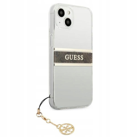 Guess przezroczyste 4G bezbarwny tworzywo — etui do iPhone 13 mini