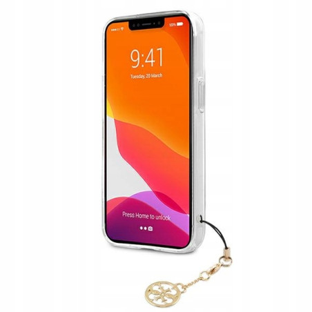 Guess przezroczyste 4G bezbarwny tworzywo — etui do iPhone 13 mini