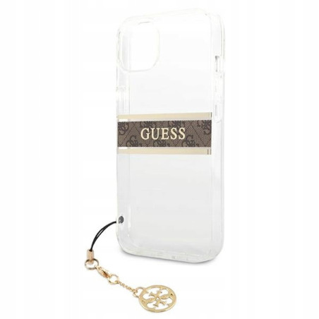 Guess przezroczyste 4G bezbarwny tworzywo — etui do iPhone 13 mini