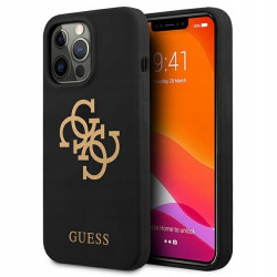 Guess silikonowe 4G Logo — etui do iPhone 13 Pro Max, czarne