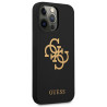 Guess silikonowe 4G Logo — etui do iPhone 13 Pro Max, czarne