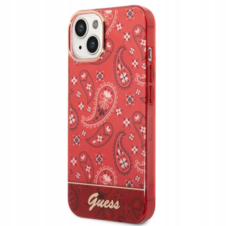 Guess hardcase Bandana Paisley tworzywo — etui do iPhone 14, czerwony